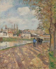 Chemin de l'écluse, Saint-Ouen-l'Aumône, 1882. Creator: Pissarro, Camille (1830-1903)