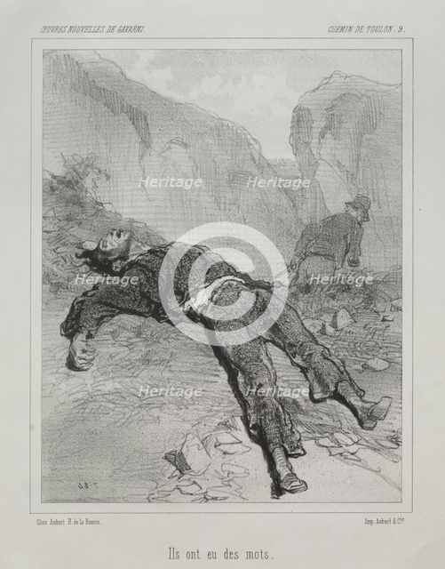 Chemin de Toulon. Creator: Paul Gavarni (French, 1804-1866).