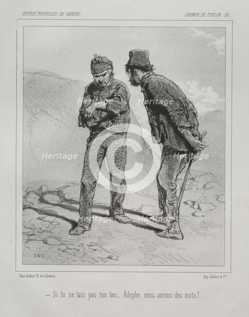 Chemin de Toulon. Creator: Paul Gavarni (French, 1804-1866).