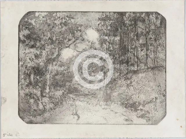 Chemin sous bois à Pontoise, 1879. Creator: Camille Pissarro.
