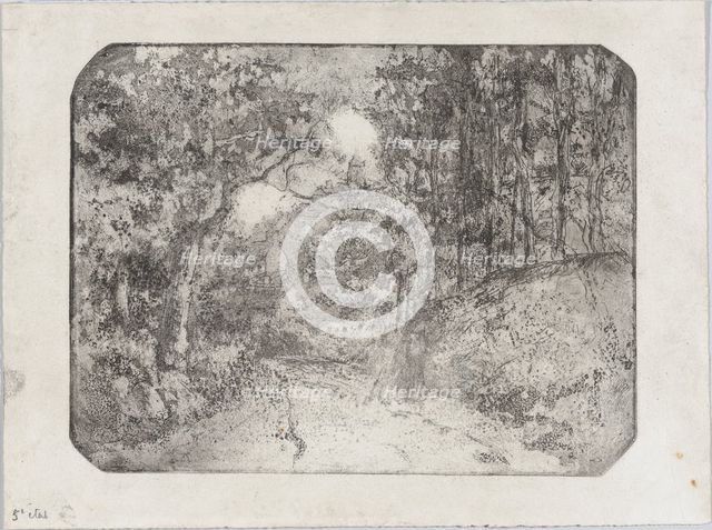 Chemin sous bois à Pontoise, 1879. Creator: Camille Pissarro.