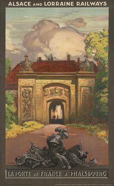 Chemins de fer d'Alsace et Lorraine. La Porte de France à Phalsbourg, c. 1930. Creator: La Nézière, Joseph de (1873-1944)