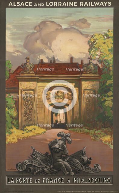 Chemins de fer d'Alsace et Lorraine. La Porte de France à Phalsbourg, c. 1930. Creator: La Nézière, Joseph de (1873-1944).