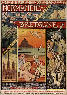 Chemins de fer de l'Ouest. Normandie, Bretagne , 1900. Creator: Berthon, Paul (1872-1909)