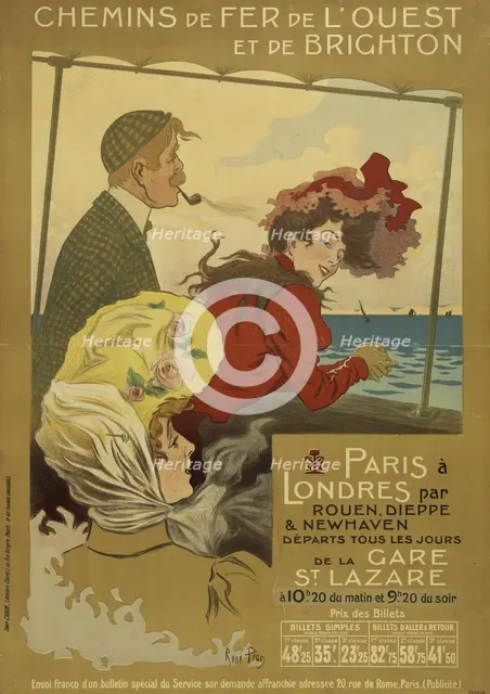 Chemins de fer de l'Ouest et de Brighton, 1905. Creator: Péan, René Louis (1875-1945).