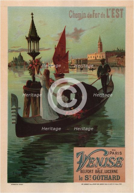 Chemins de fer de l'Est, 1890. Artist: Hugo d'Alesi, Frédéric (1849-1906)
