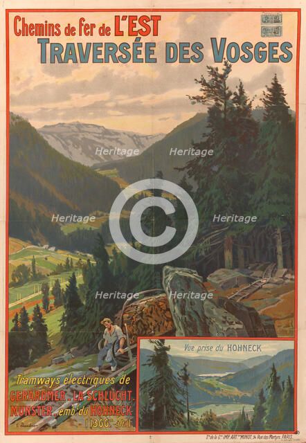 Chemins de fer de l'Est. Traversée des Vosges , 1908. Creator: Daubner, Georges (1865-1926).