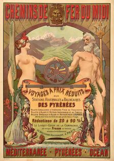 Chemins de fer du Midi. Les Pyrénées, c1900. Creator: Kauffmann, Paul Adolphe (1849-1940)