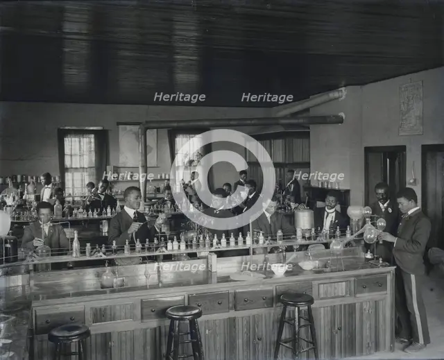 Chemistry laboratory at Tuskegee Institute, c1902. Creator: Frances Benjamin Johnston.