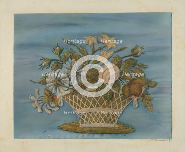 Chenille Embroidery, c. 1937. Creator: O.A. Kirby.