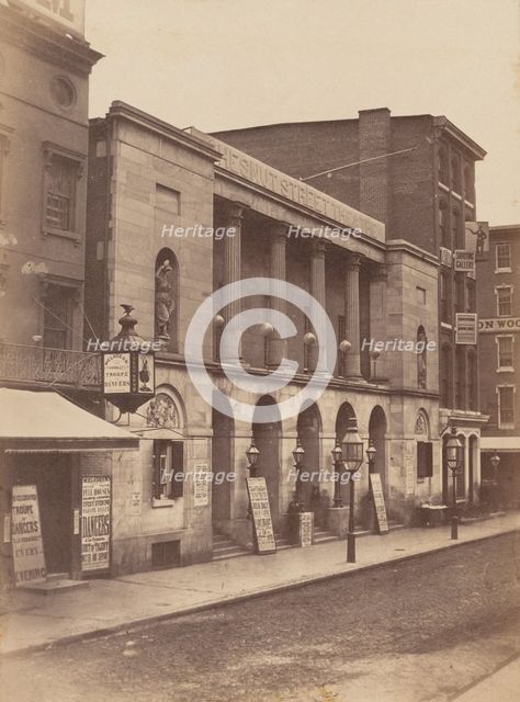 Chesnut Street Theatre, Philadelphia, 1855. Creator: James McClees.