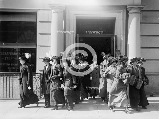 Chesapeake & Potomac Telephone Co. - Telephone Girls, 1914. Creator: Harris & Ewing.