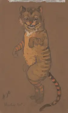 Cheshire Cat (costume design for Alice-in-Wonderland, 1915). Creator: William Penhallow Henderson