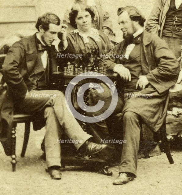'Chess and Cards', c1850s. Artist: Unknown