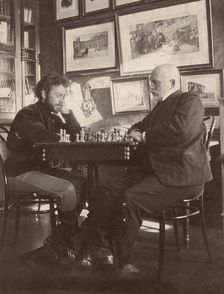 Chess game, 1909. Creator: Unknown