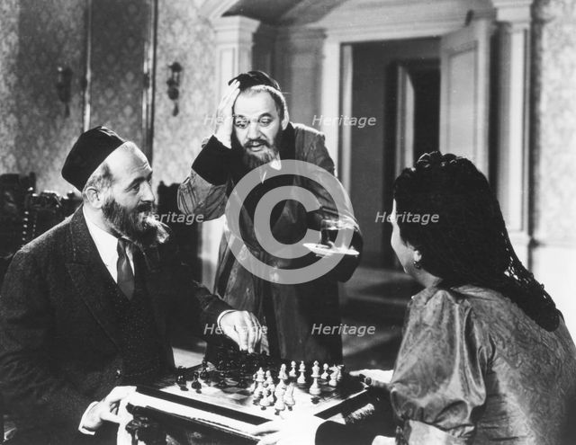 Chess scene from "Mirele Efros", 1938. Creator: Unknown.