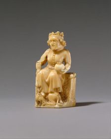 Chess Piece in the Form of a King, German, 1350-1400. Creator: Unknown
