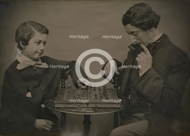 Chess Players, 1850s. Creator: Unknown.