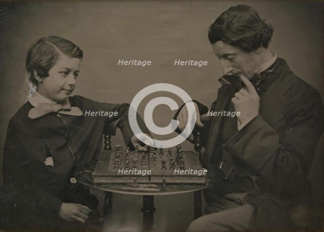 Chess Players, 1850s. Creator: Unknown.