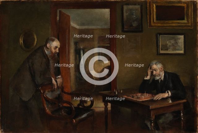 Chess players, 1870-1914. Creator: Peter Alfred Schou.