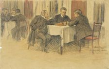 Chess players, 1910. Creator: Onni Muusari