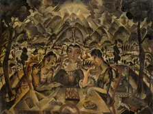 Chess players, c1917-1918. Creator: Kölschbach, Joseph (1892-1947)