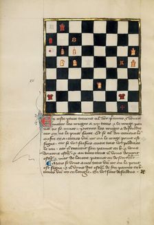 Chess Problem; Book of Chess Problems, late 14th century. Creator: Unknown