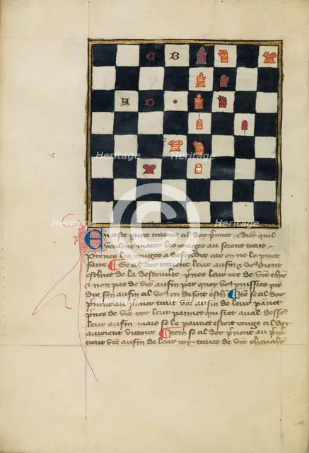 Chess Problem, late 14th century. Creator: Unknown.