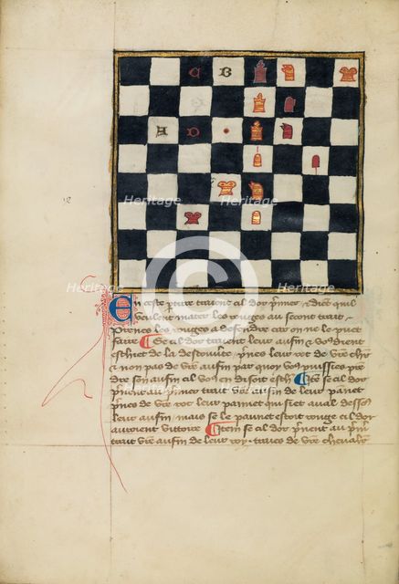 Chess Problem, late 14th century. Creator: Unknown.