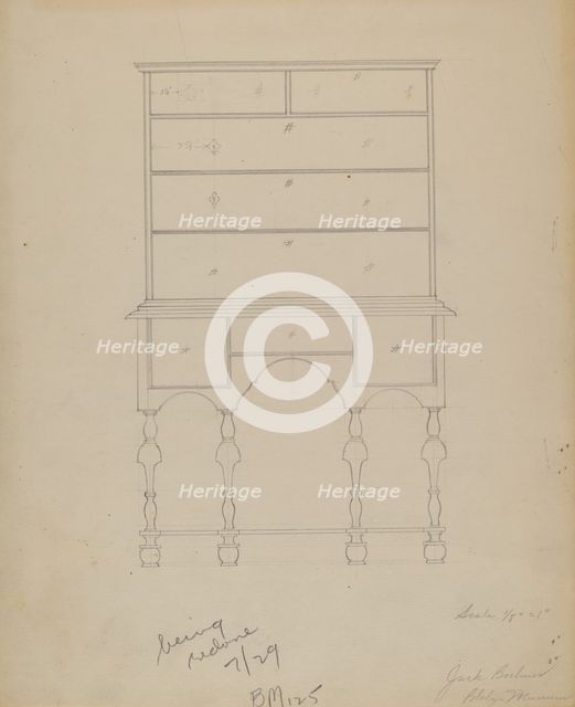 Chest, 1935/1942. Creator: Eugene Barrell.