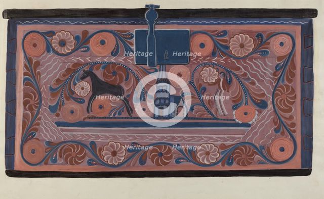 Chest Design, 1935/1942. Creator: Etna Wiswall.
