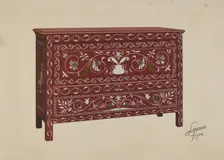 Chest (Front View), c. 1936. Creator: Lawrence Flynn