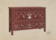 Chest (Front View), c. 1936. Creator: Lawrence Flynn