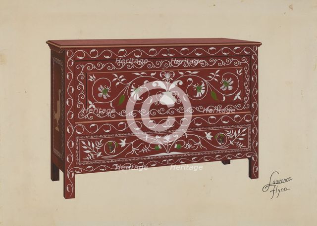 Chest (Front View), c. 1936. Creator: Lawrence Flynn.