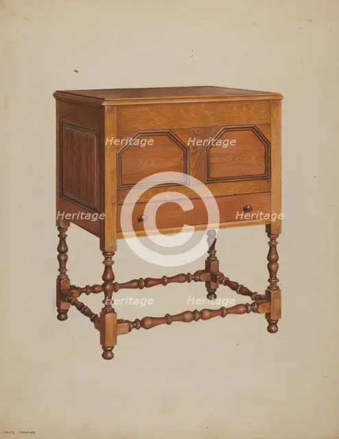 Chest on Frame, c. 1937. Creators: Louis Annino, Francis Borelli.