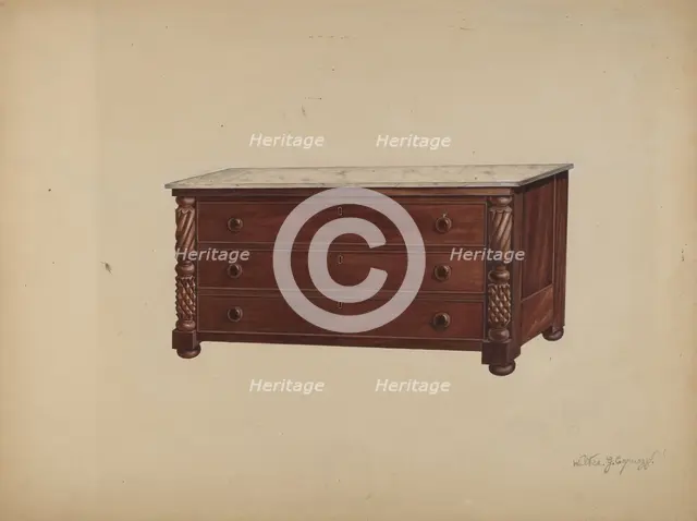 Chest of Drawers, 1935/1942. Creator: Walter G. Capuozzo.
