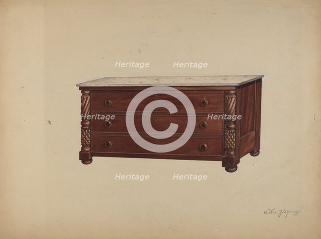 Chest of Drawers, 1935/1942. Creator: Walter G. Capuozzo.