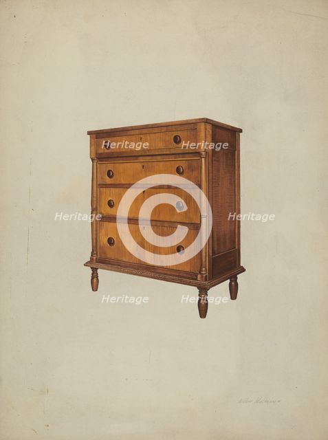 Chest of Drawers, 1935/1942. Creator: Arthur Matthews.