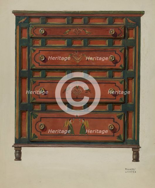 Chest of Drawers, 1935/1942. Creator: Frances Lichten.