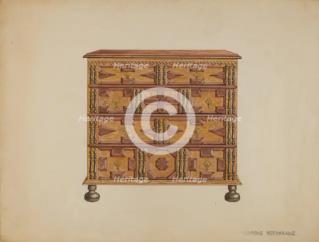 Chest of Drawers, 1935/1942. Creator: Lorenz Rothkrantz.