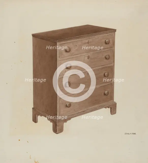 Chest of Drawers, 1935/1943. Creator: Jesus Pena.