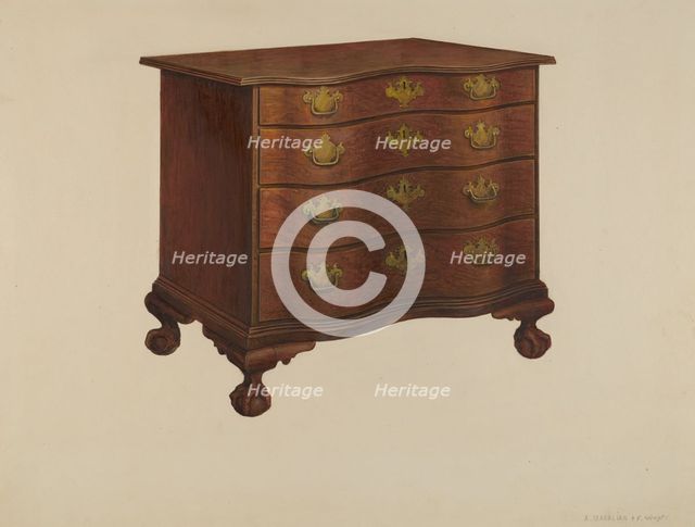 Chest of Drawers, 1938. Creators: Arsen Maralian, Frank Wenger.
