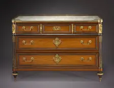 Chest of Drawers, c. 1775-1792. Creator: Claude-Charles Saunier (French, 1735-1807), attributed to ; Pierre Joseph Désiré Gouthière (French, 1732-1813/14), mounts in the style of