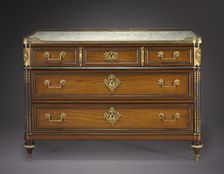 Chest of Drawers, c. 1775-1792. Creator: Claude-Charles Saunier (French, 1735-1807), attributed to ; Pierre Joseph Désiré Gouthière (French, 1732-1813/14), mounts in the style of