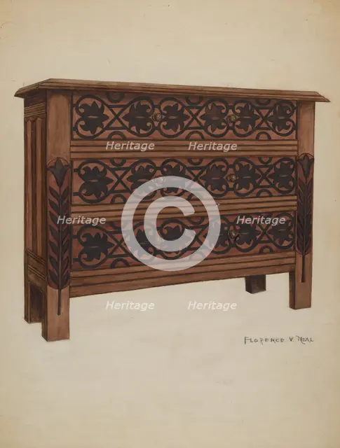 Chest of Drawers, c. 1936. Creator: Florence Neal.