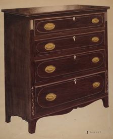 Chest of Drawers, c. 1937. Creator: Robert Stewart