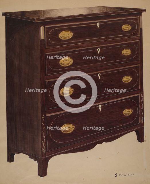 Chest of Drawers, c. 1937. Creator: Robert Stewart.
