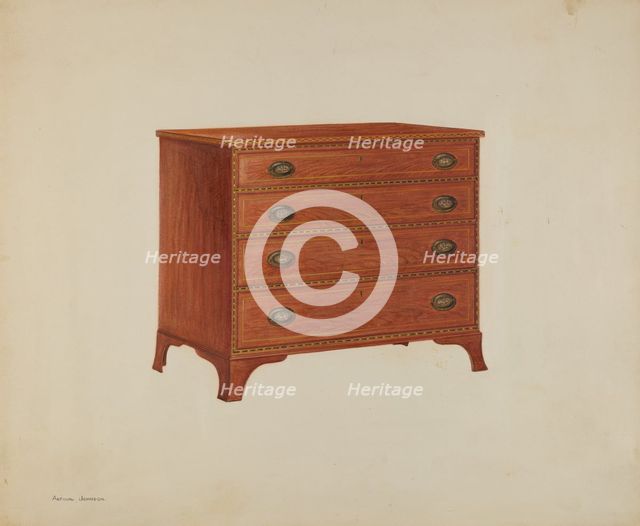Chest of Drawers, c. 1938. Creator: Arthur Johnson.