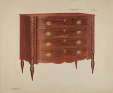 Chest of Drawers, c. 1938. Creator: Arthur Johnson