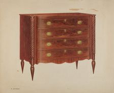 Chest of Drawers, c. 1938. Creator: Arthur Johnson
